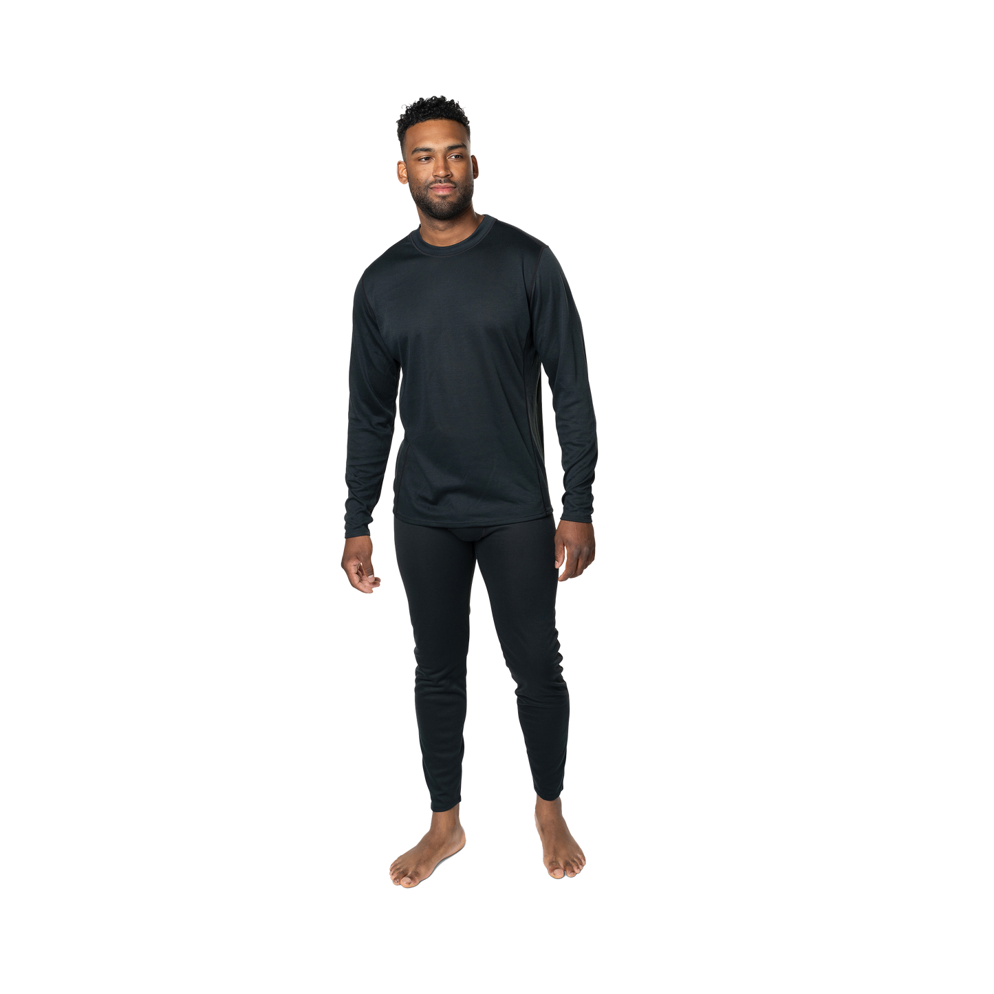 Men's Double Layer Crewneck - Black