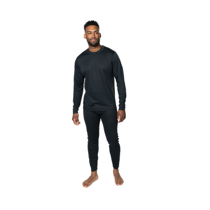 Men's Double Layer Crewneck - Black