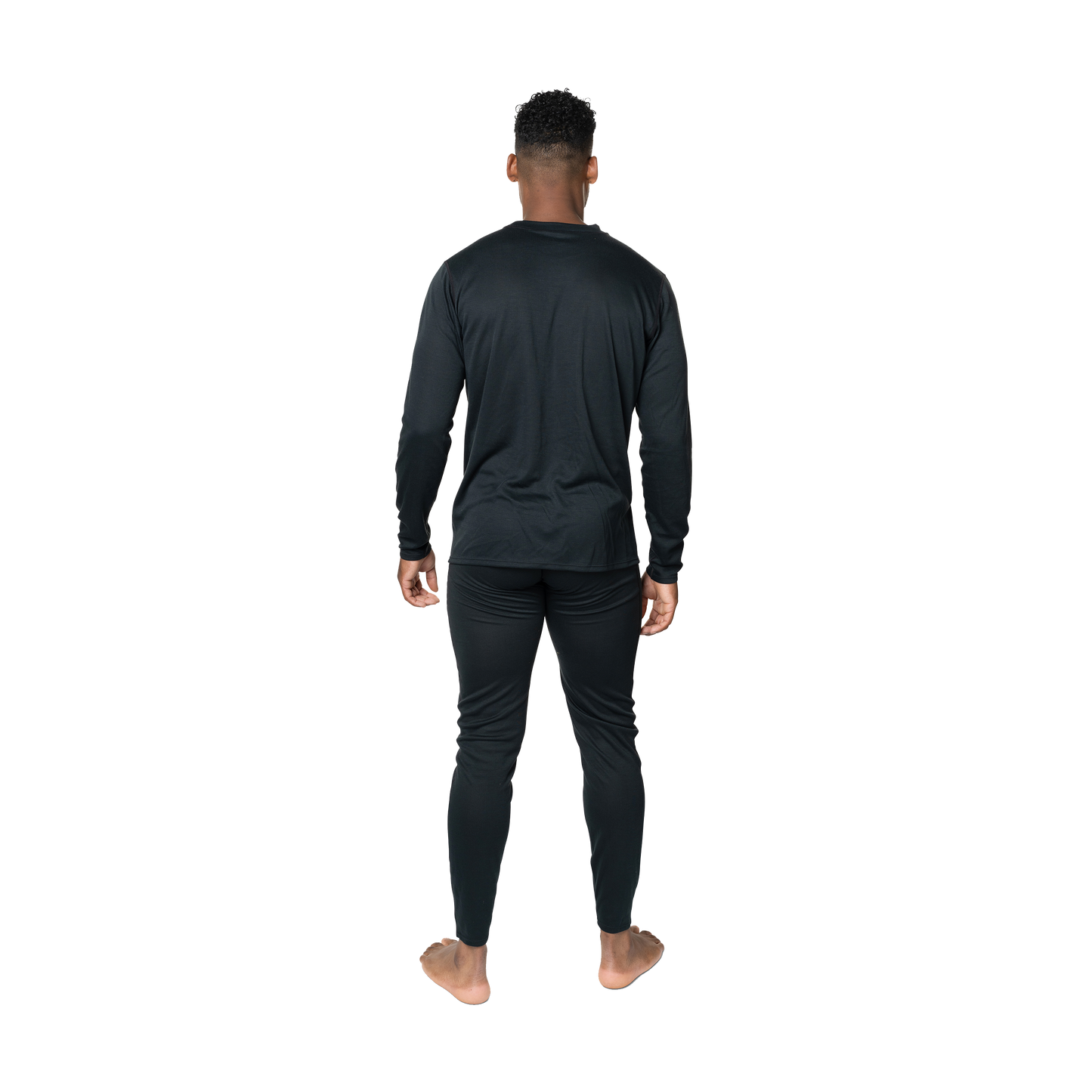 Men's Double Layer Crewneck - Black