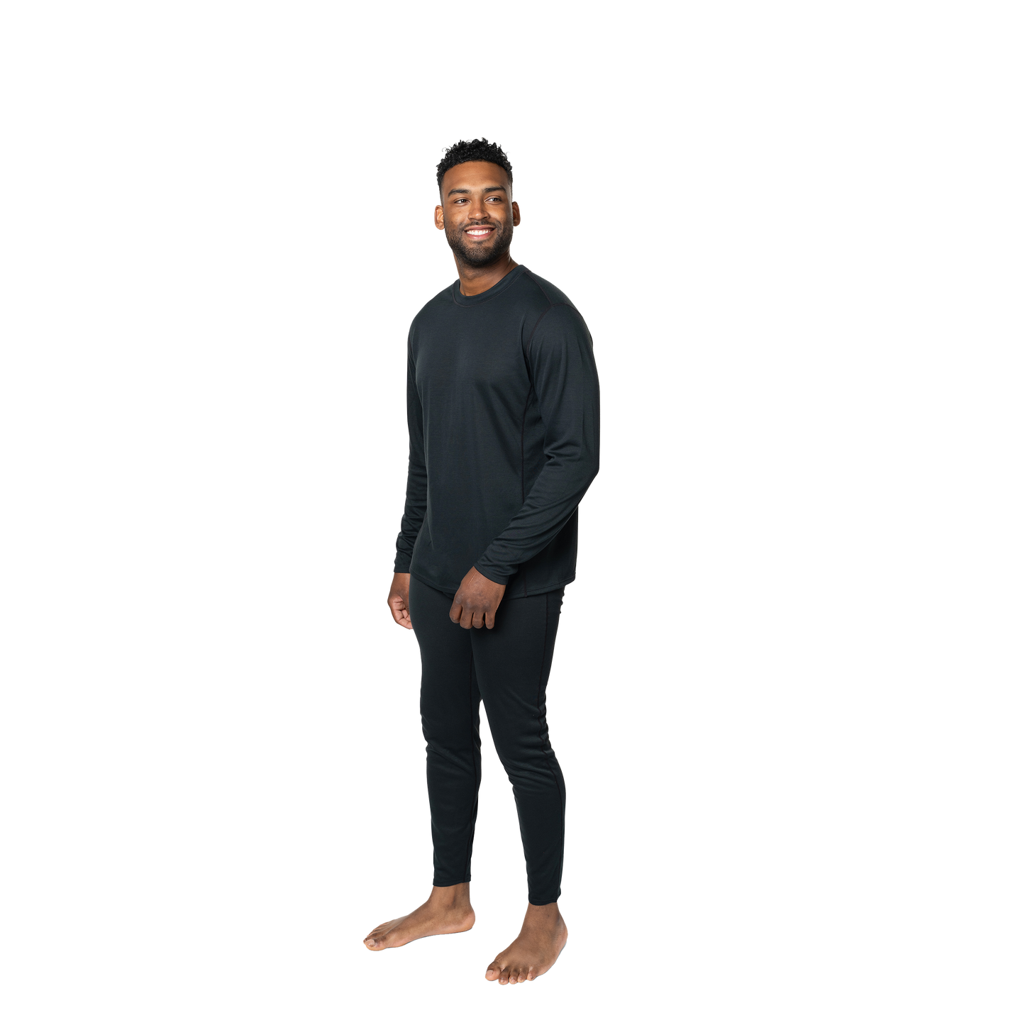 Men's Double Layer Crewneck - Black